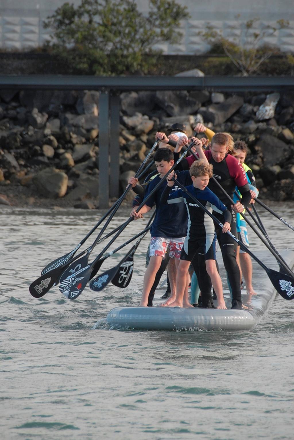 SUP practice in Westhaven - Practice Session for Guinness World Record 'Most people on a SUP © Charles Winstone